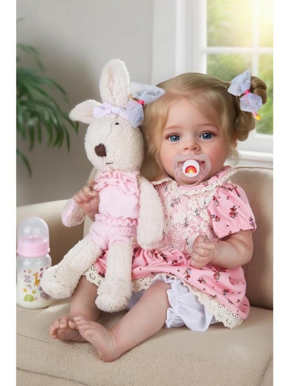 Lifelike 20-Inch Reborn Baby Doll, Realistic Girl Toddler, Perfect Gift for Kids